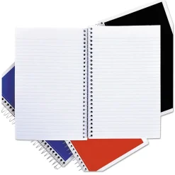 Subject Notebooks|Universal Wirebound Notebook, 3 Subjects, Medium/College Rule, Assorted Colors, 9.5 x 6, 120 Sheets, 4/Pack (UNV66414)