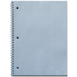 Notepads|Universal Wirebound Notebook, 4 sq/in Quadrille Rule, 10.5 x 8, White, 70 Sheets (UNV66630)
