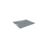 Update International Half Size Notched Pan Cover, 10.25" W x 6.25" D, Silver (STP-50LDCS)