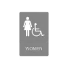 Headline U.S. Stamp & Sign ADA "WOMEN ACCESSIBLE" Sign, 6" x 9" (UST4814)