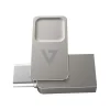Outlet V7 Dual 128GB USB 3.2 Type C Flash Drive, Gray (VF3128GTC)
