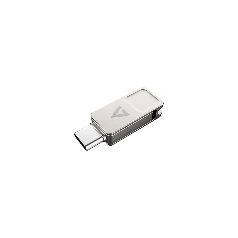 Outlet V7 Dual 128GB USB 3.2 Type C Flash Drive, Gray (VF3128GTC)