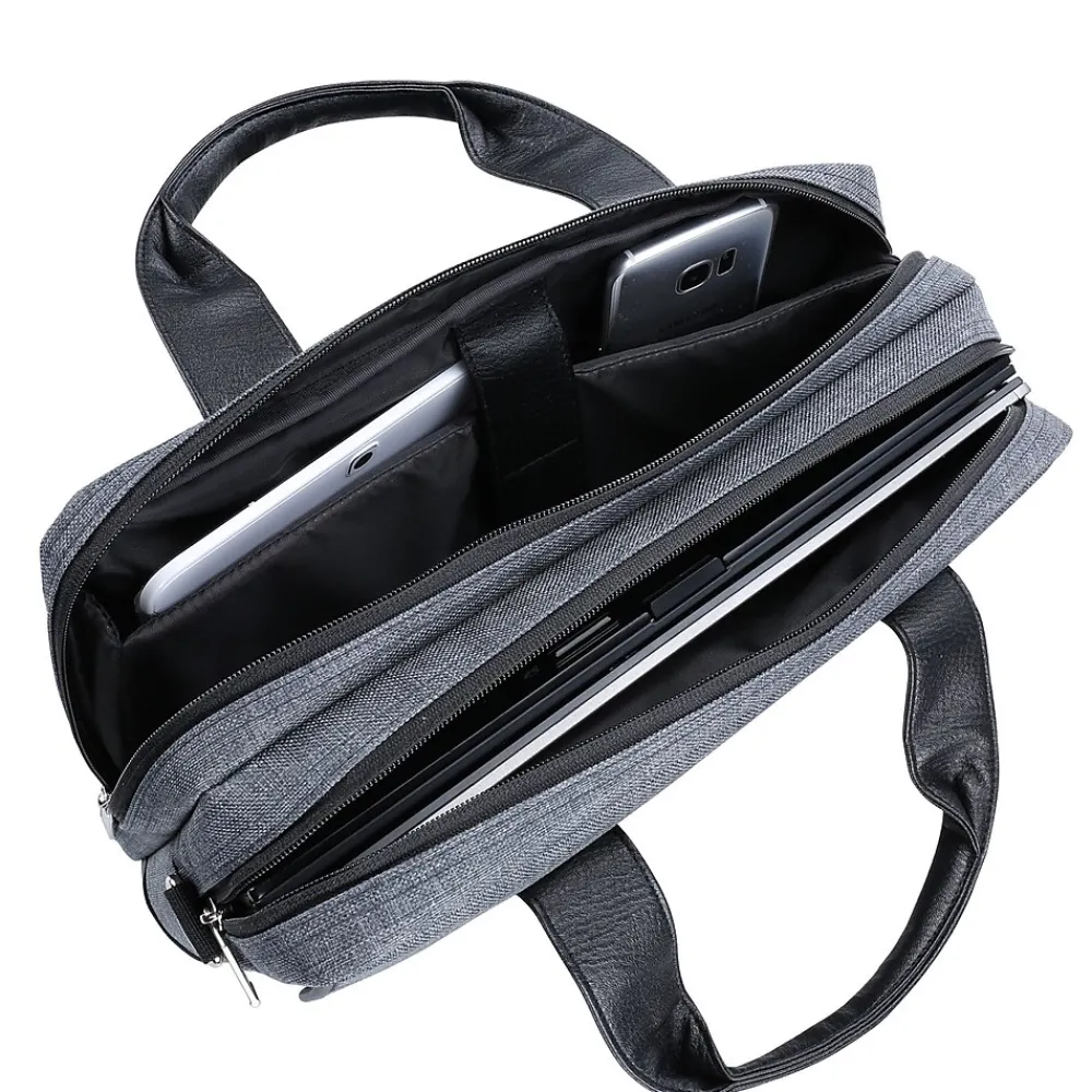 14" Laptop Messenger Bag, Chrono Grey (MSBLEA132)<Vangoddy Online