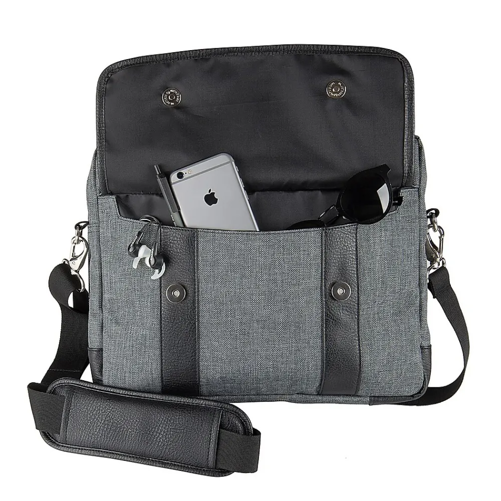 14" Laptop Messenger Bag, Chrono Grey (MSBLEA132)<Vangoddy Online
