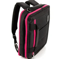 Laptop Bags|Vangoddy 15.6" Nylon Water Resistant Laptop Bag, Black/Pink (0609465467115)