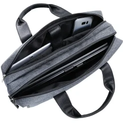 Chrono Grey Laptop Messenger Bag Fit 14 to 15.6 Inch Laptop (MSBLEA133)<Vangoddy