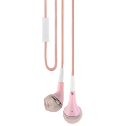 Vangoddy Deluxe Stereo Hands-free Earbud Headset 3.5mm with MIC, Pink, 5/Pack (000000369)
