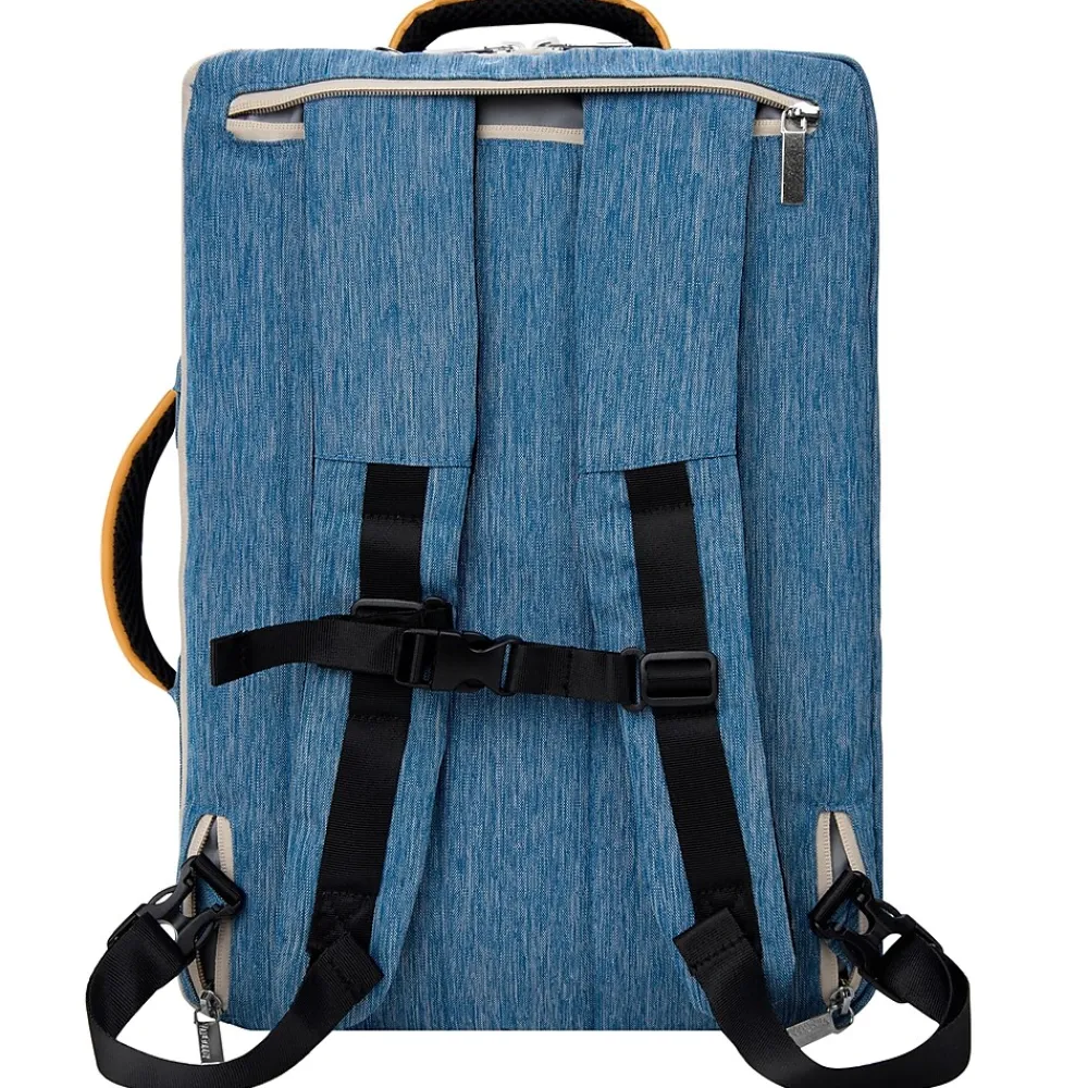 Laptop Backpack, Blue Nylon (LAPLEA041)<Vangoddy Sale