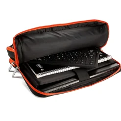 Laptop Briefcase, Black/Orange Nylon (PT_NBKLEA284_17)<Vangoddy Best