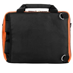 Laptop Briefcase, Black/Orange Nylon (PT_NBKLEA294_17)<Vangoddy Outlet