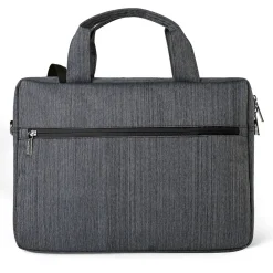 Laptop Messenger, Black/Gray Nylon (NBKLEA608)<Vangoddy Clearance