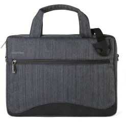 Laptop Messenger, Black/Gray Nylon (NBKLEA608)<Vangoddy Clearance
