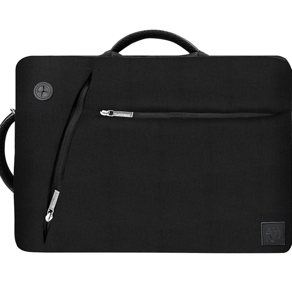 Laptop Messenger, Black Nylon (LAPLEA033)<Vangoddy Best