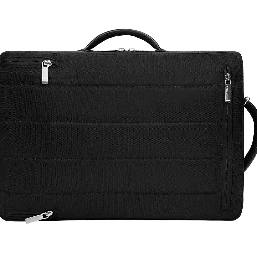 Laptop Messenger, Black Nylon (LAPLEA033)<Vangoddy Best