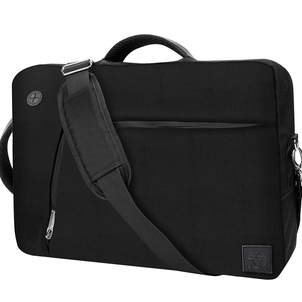 Laptop Messenger, Black Nylon (LAPLEA033)<Vangoddy Best