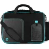Nylon Business Messenger Bag, Black/Aqua (PT_NBKLEA781_17)<Vangoddy Discount