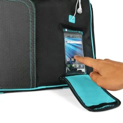 Nylon Business Messenger Bag, Black/Aqua (PT_NBKLEA781_17)<Vangoddy Discount