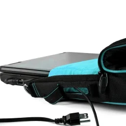 Nylon Business Messenger Bag, Black/Aqua (PT_NBKLEA781_17)<Vangoddy Discount