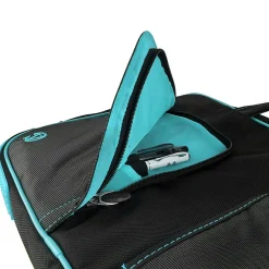 Nylon Business Messenger Bag, Black/Aqua (PT_NBKLEA781_17)<Vangoddy Discount