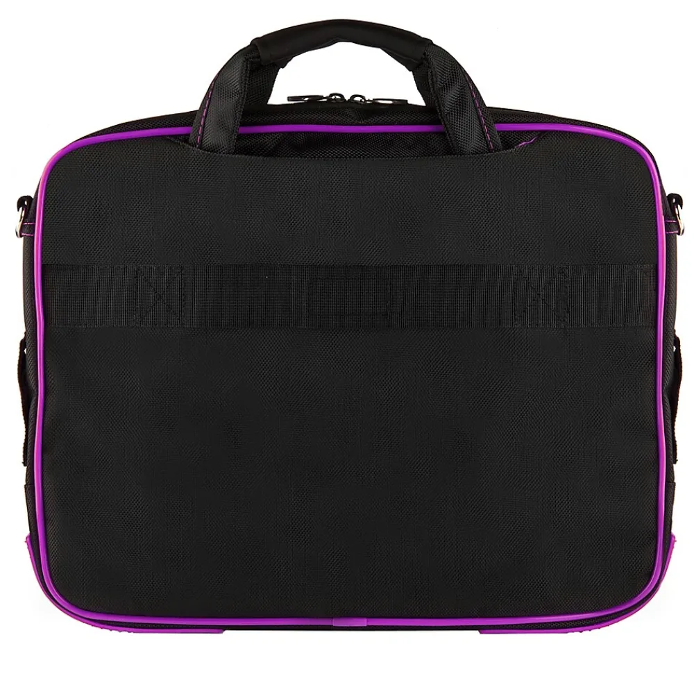 Laptop Bags|Vangoddy Office Busines Travel 14" Nylon Water Resistant Laptop Bag, Black/Purple (PT_000001247)