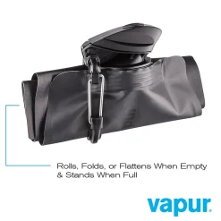 Vapur Anti-Bottle Collapsible Wide Mouth Water Bottle, 34 oz., Blackout (10219)