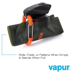 Vapur Anti-Bottle Collapsible Wide Mouth Water Bottle, 23 oz., Olive (10209)