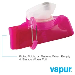 Vapur Anti-Bottle Collapsible Wide Mouth Water Bottle, 23 oz., Magenta (30050)