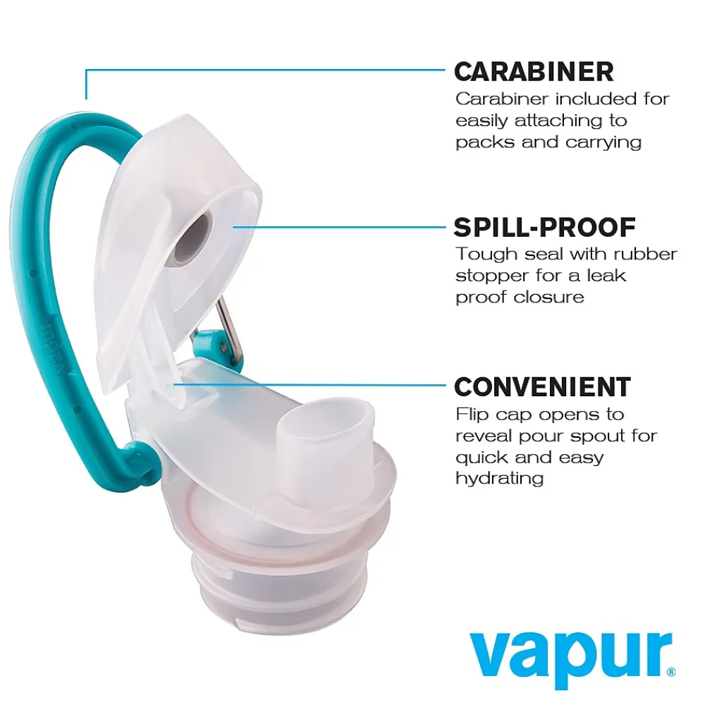 Vapur Anti-Bottle Collapsible Wide Mouth Water Bottle, 34 oz., Malibu Teal (30056)