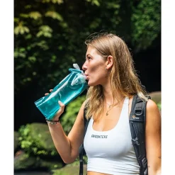 Vapur Anti-Bottle Collapsible Wide Mouth Water Bottle, 34 oz., Malibu Teal (30056)