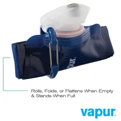 Vapur Anti-Bottle Collapsible Wide Mouth Water Bottle, 23 oz., Admiral Blue (30038)