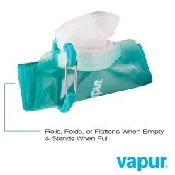 Vapur Anti-Bottle Collapsible Wide Mouth Water Bottle, 23 oz., Malibu Teal (10277)