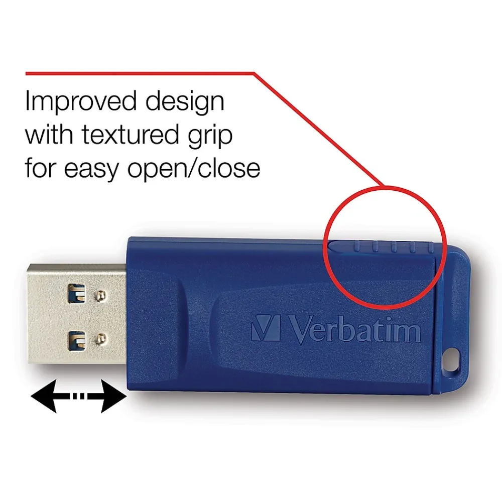 Hot Verbatim 8GB USB 2.0 Type A Flash Drive, Blue (99121)