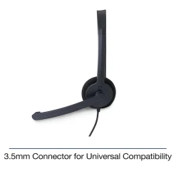 Outlet Verbatim Mono Headset, Over-the-Head, Black (70722)