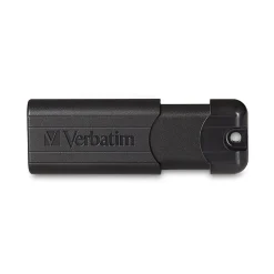 Online Verbatim PinStripe 32GB USB 3.2 Type A Flash Drive, Black (49317)