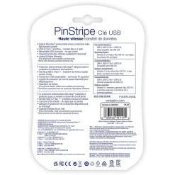 Outlet Verbatim PinStripe 128GB USB 3.2 Type-A Flash Drive, Red/Green/Blue, 3/Pack (70390)