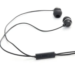 Stereo Earphones with Microphone, 3.5mm Plug, Black (99774)<Verbatim Sale