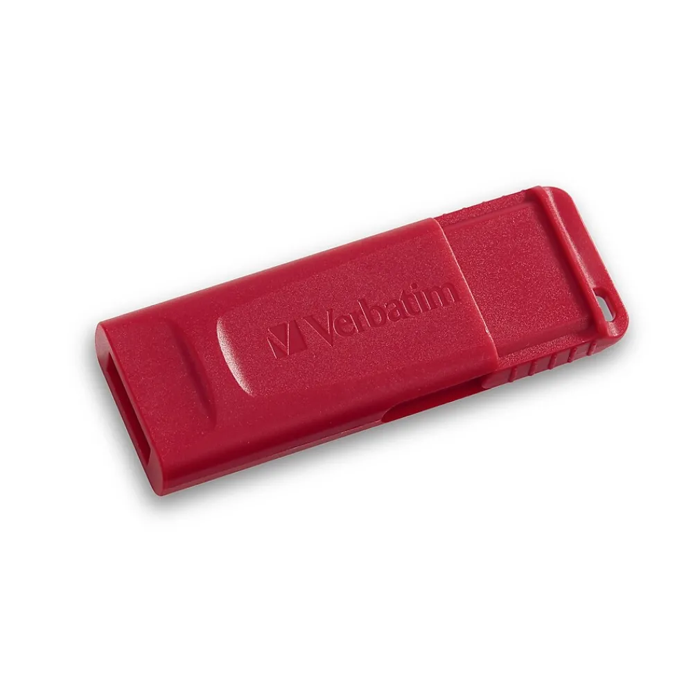Online Verbatim Store 'n' Go 32GB USB 2.0 Type A Flash Drive, Red (T24727)