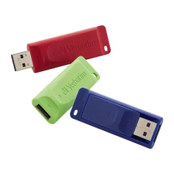 Clearance Verbatim Store 'n' Go 8GB USB 2.0 Type A Flash Drive, Assorted Colors (98703)