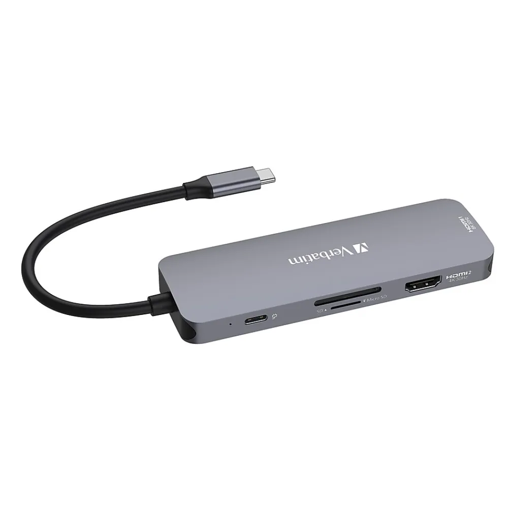 Verbatim USB-C Pro Multiport Hub 8-Port USB-C Hub, Black (32151)