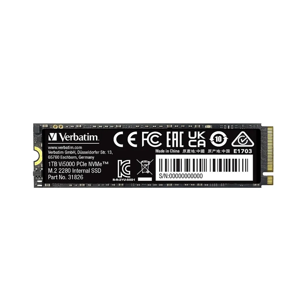 Verbatim Vi5000 PCIe NVMe M.2 1TB M.2 PCI Express Internal Solid State Drive (31826)