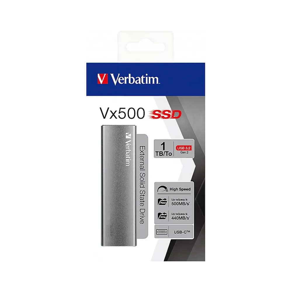 Clearance Verbatim Vx500 1TB USB 3.2 External Solid-State Drive (47444)