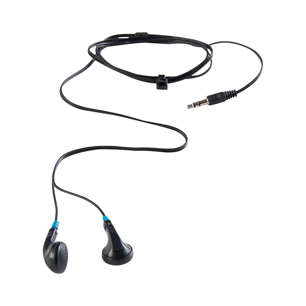Wired Ambient Sound Headphones, Black, 50/Carton (99711CT)<Verbatim