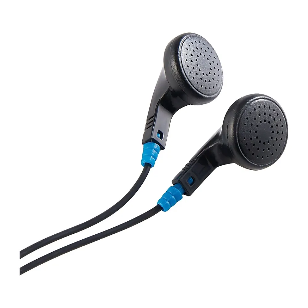 Wired Ambient Sound Headphones, Black, 50/Carton (99711CT)<Verbatim