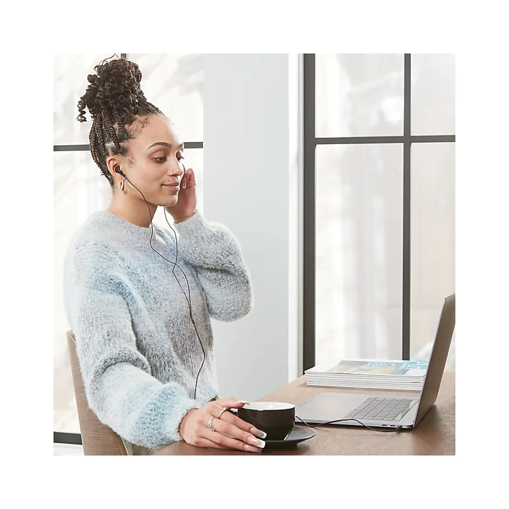 Wired Ambient Sound Headphones, Black, 50/Carton (99711CT)<Verbatim