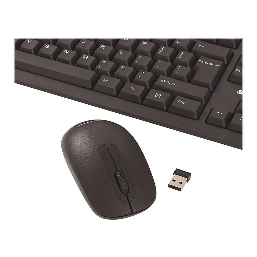 Hot Verbatim Wireless Keyboard and Optical Mouse Combo, Black (70724)