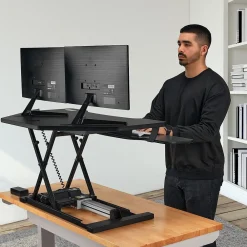 Standing Desks*VersaDesk PowerPro 36"W Electric Adjustable Standing Corner Desk Converter, Black (VT77136330101)