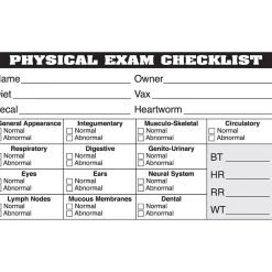 Labels|Medical Arts Press Veterinary Examination Medical Labels, Physical Exam Checklist, White, 2.5 x 4 inch, 100 Labels