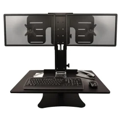 Discount Victor Technology High Rise™ Manual Dual Monitor Standing Desk, 28