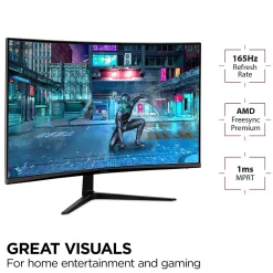 Clearance ViewSonic 32" Curved 165 Hz LCD Gaming Monitor, Black (VX3218C-2K)