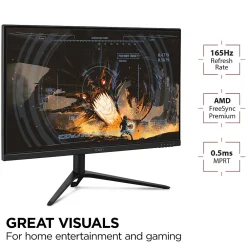 New ViewSonic 27" 180Hz LCD Gaming Monitor, Black (VX2728J-2K)
